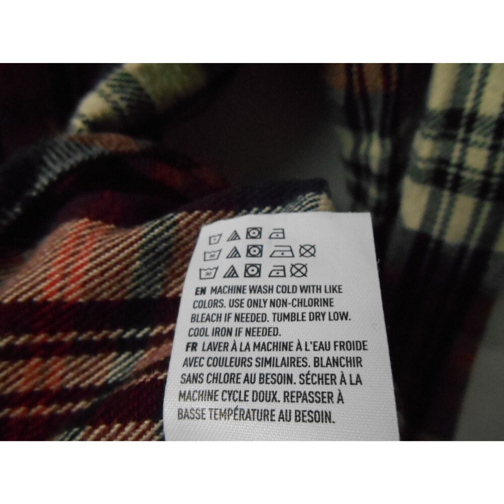 American Eagle Shirt Womens Small Red Blue Heavy Flannel Pockets Outdoors Comfy - Picture 6 of 11